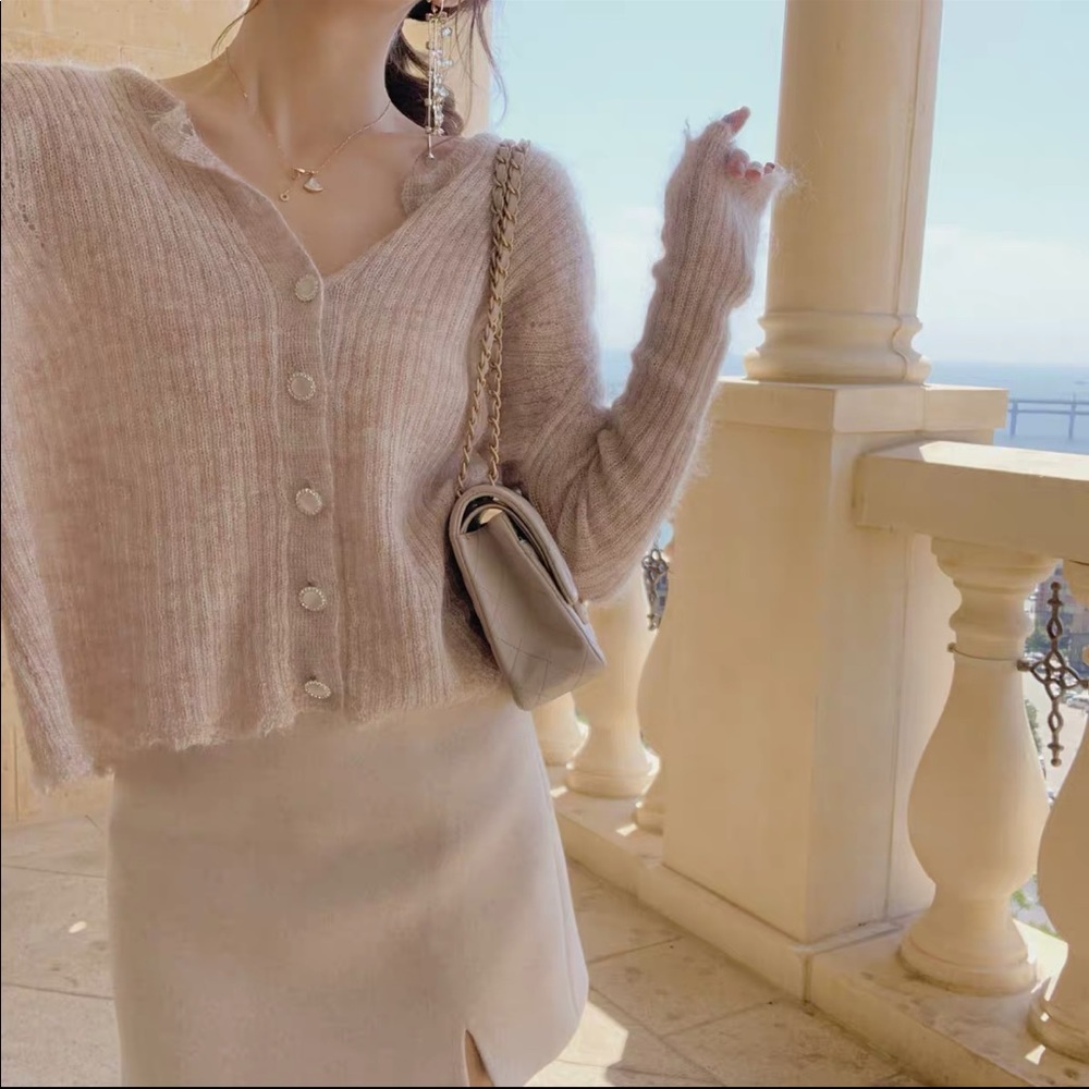 Mixed Wool Mini Skirt